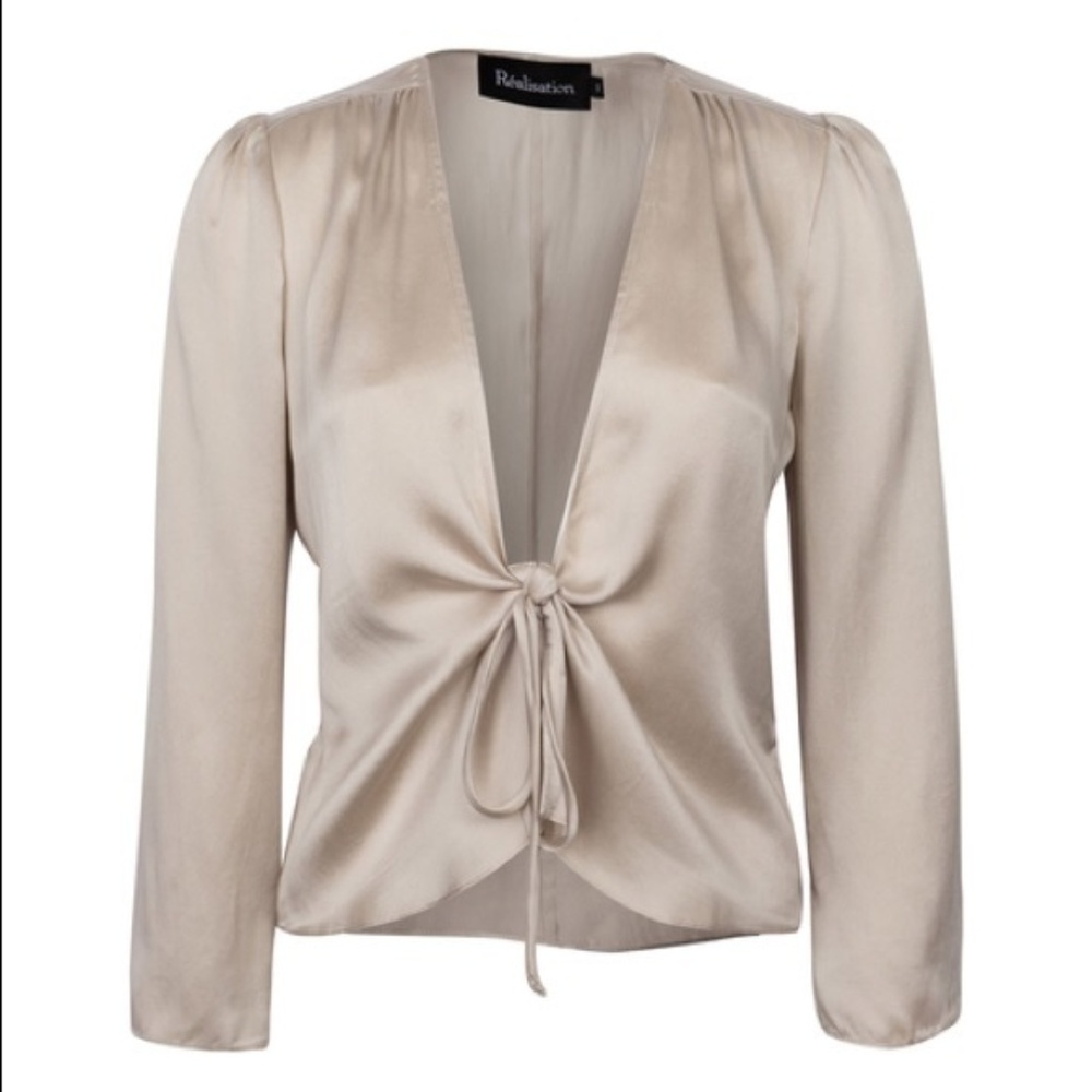 REALISATION PAR BIANCA Top Silver 100% Silk XS - Picture 5 of 8